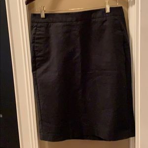 Gap black stretch pencil skirt 10